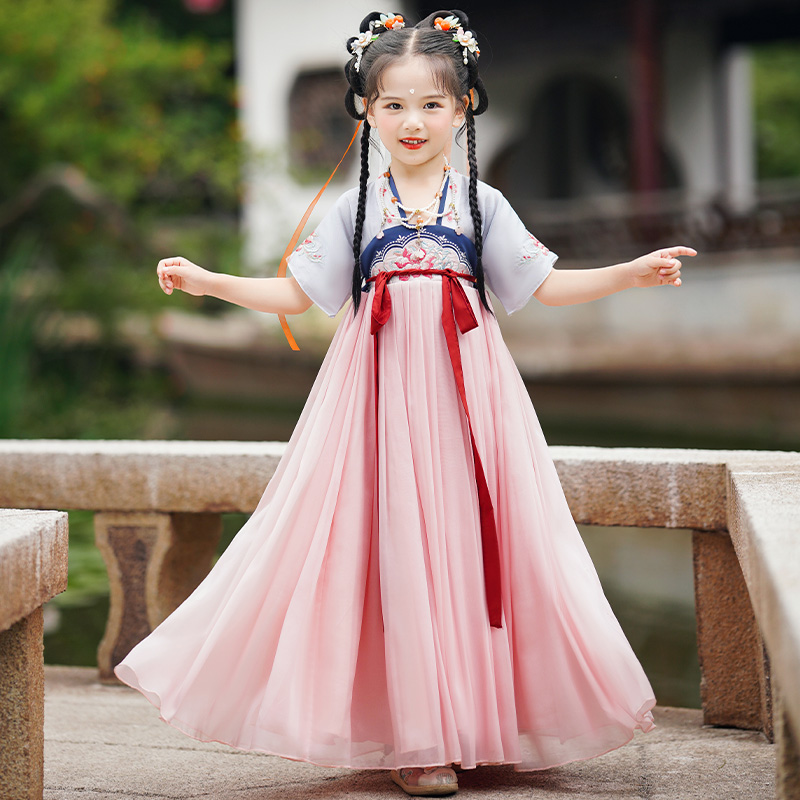 汉服女童古装中国风连衣裙夏季