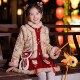 冬季 2026新款 红色喜庆新年装 女童拜年服汉服儿童旗袍唐装 冬款 裙子