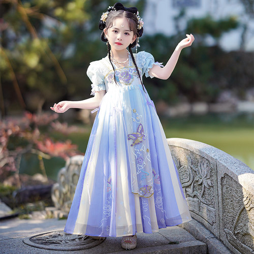 女童汉服2026新款夏季古装小女孩国风唐装连衣裙儿童古风超仙童装