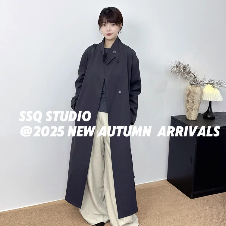 显瘦宽松过膝长款风衣大衣外套女