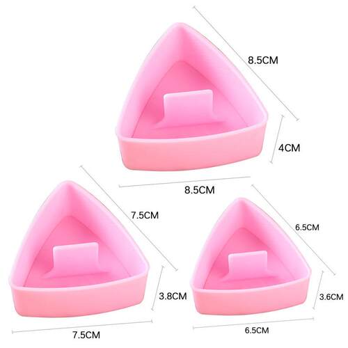 三种尺寸三角饭团模具千层模具三角形大中小号摆摊用紫菜包饭磨具