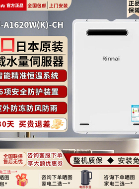 Rinnai/林内REU-A1620/2024/2426W进口燃气热水器室外机A1616W-E