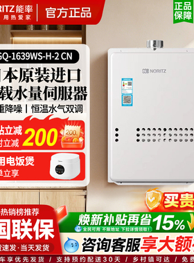 NORITZ/能率GQ-1639WS-H-2 CN进口燃气热水器水伺服防冻20/2437WS