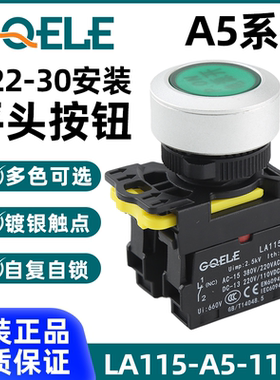 高桥GQELE防水平头按钮一开一闭自复位锁2230MM安装LA115-A5-11E