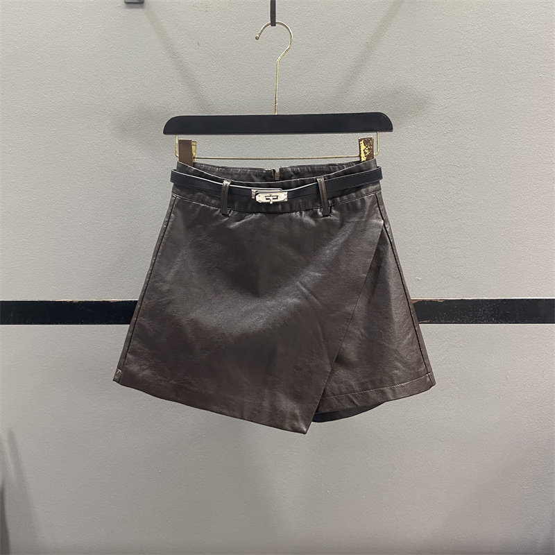 不规则PU皮半身裙裤女2026春季新款设计感高腰显瘦A字阔腿短裤裙,女装/女士精品,半身裙,淘宝优惠券,粉丝福利购,淘宝优惠卷