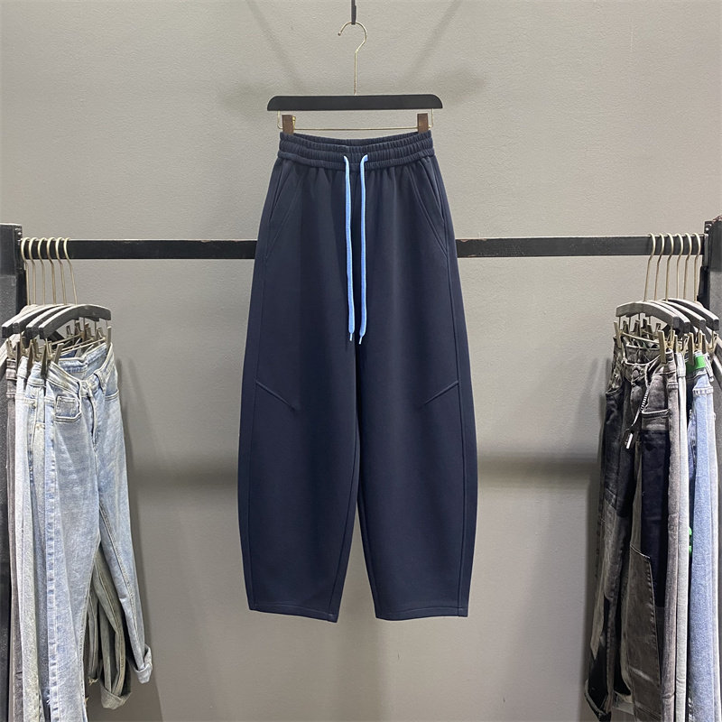 松紧腰抽绳弯刀卫裤女2026春季新款百搭宽松显瘦休闲阔腿香蕉裤子,女装/女士精品,休闲裤,淘宝优惠券,粉丝福利购,淘宝优惠卷