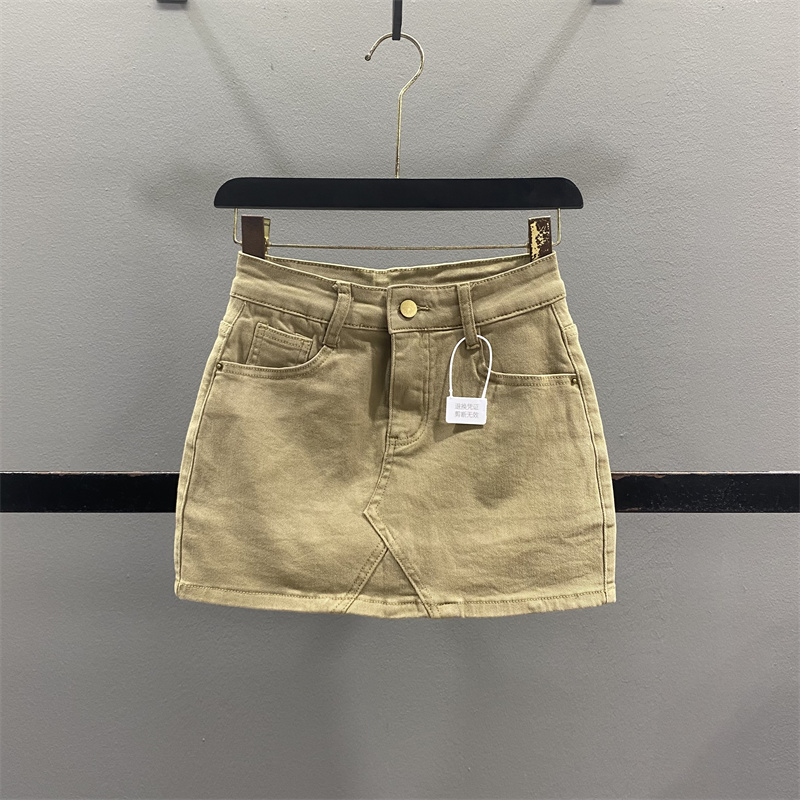 复古牛仔半身裙女辣妹包臀短裙