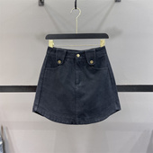 辣妹牛仔半身裙女百搭高腰显瘦A字防走光包臀短裙 清仓不退换