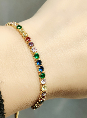 镶嵌手链水晶手链可调节