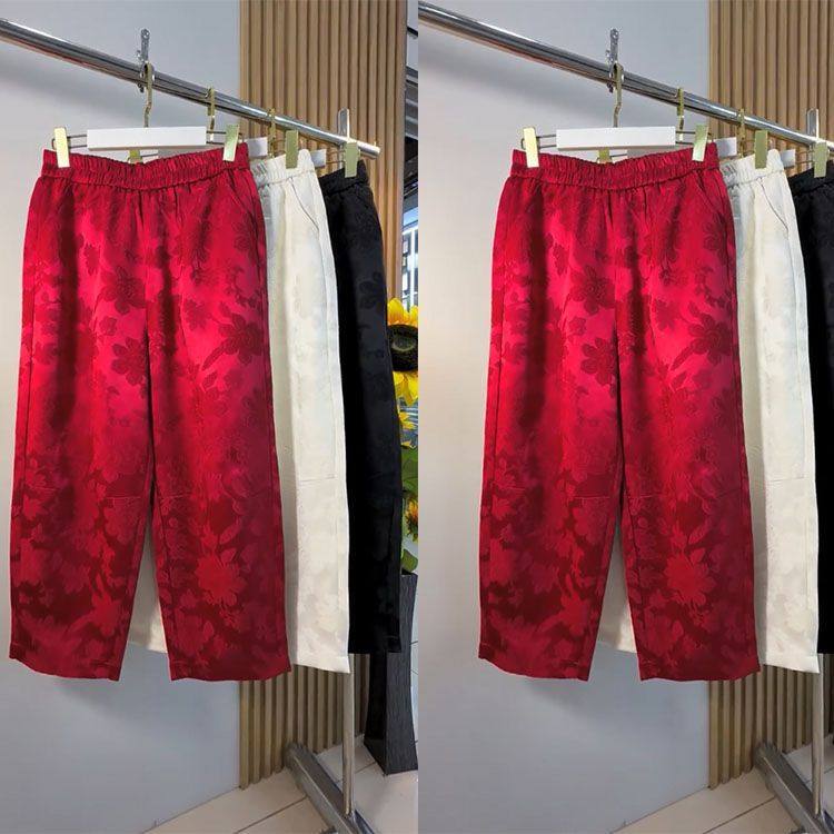 中国风胖妹妹万能腰提花哈伦裤新年款遮肉舒适显瘦百搭女装潮4,女装/女士精品,裤子,淘宝优惠券,粉丝福利购,淘宝优惠卷