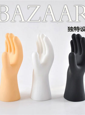 男手模特道具塑料工业劳保手套用手模型加大款男右手模特假手模型