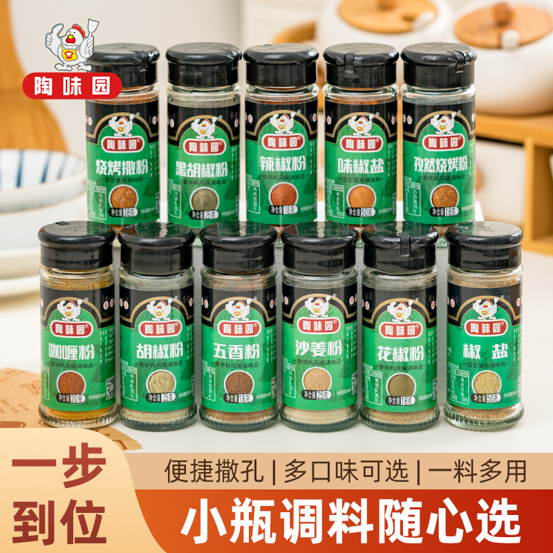 陶味园烧烤调料组合家用调味料套装椒盐孜然粉烤肉蘸料羊肉串撒料