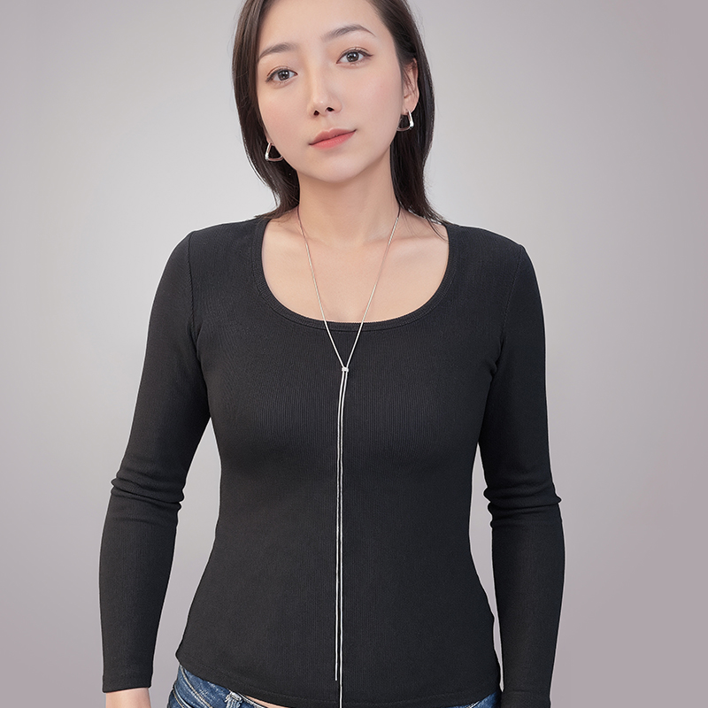 纯银可双层叠搭设计感1米2项链女