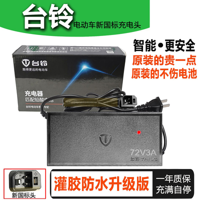 台铃电动车充电器石墨烯新国标头