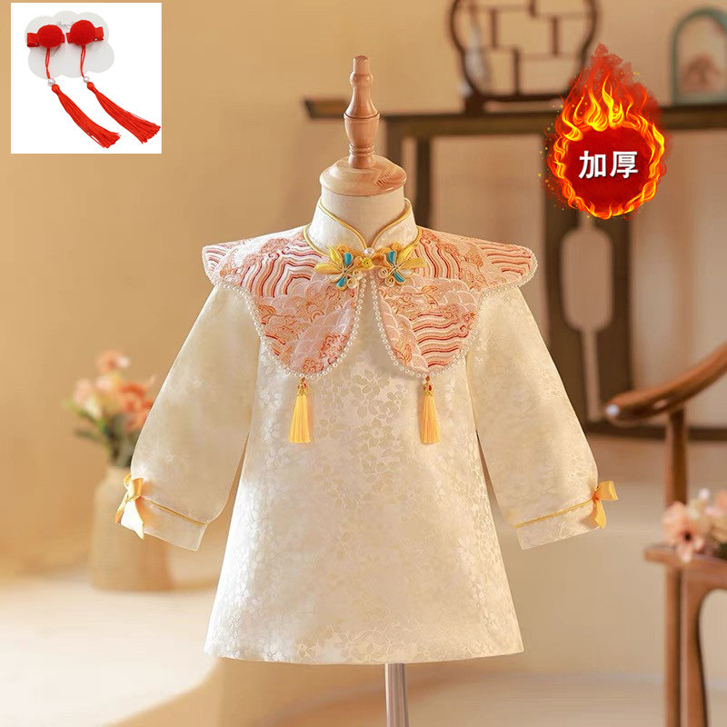 中式周岁礼服女宝冬季新款儿童抓周唐装宝宝冠衣国风女童旗袍加绒,童装/婴儿装/亲子装,儿童礼服,淘宝优惠券,粉丝福利购,淘宝优惠卷