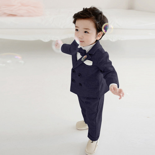儿童西装三件套男童礼服