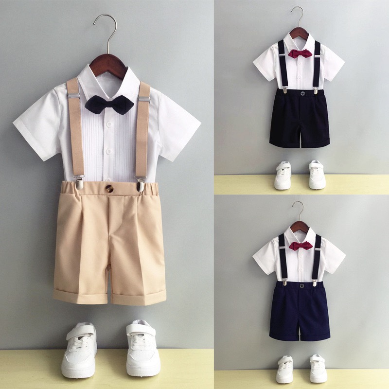 男童西装套装三件套帅气