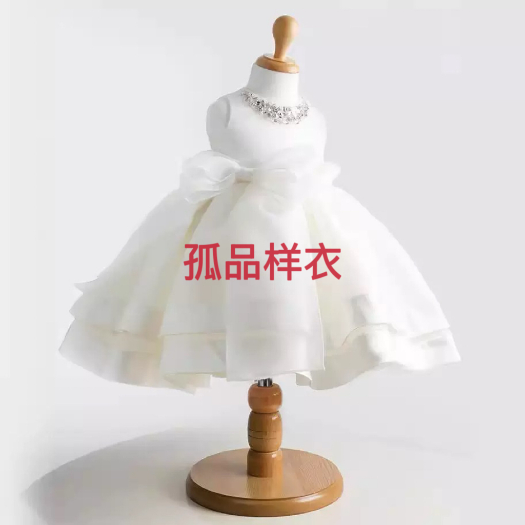 洋气女宝宝周岁礼服生日花连衣裙