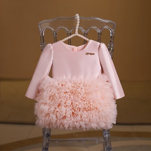 宝宝周岁礼服裙婴儿百日女童抓周衣服连衣裙生日公主裙秋冬蓬蓬裙