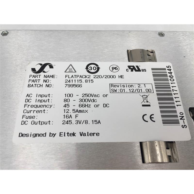 议价FLATPACK2 220/2000 HE 输出245.3V 8.15A 241115.815议价