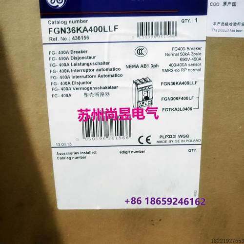 议价GE通用断路器 FG400 FGN36KA400LLF FGN306F400LF FGTKA3L040