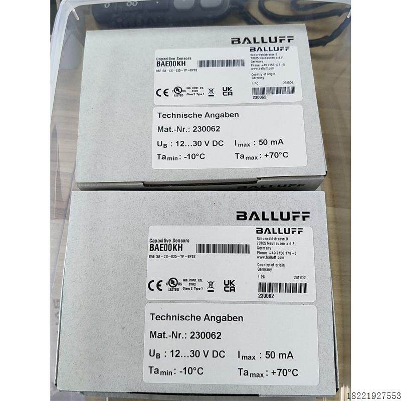 议价BAE00KH BAE SA-CS-025-YP-BP02 巴鲁夫传感器 全新原装拍前