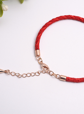 原创红绳手链调节延长