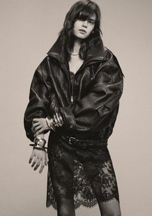 2024秋冬新款皮衣女短款宽松韩版机车服夹克加厚皮外套SLP现货