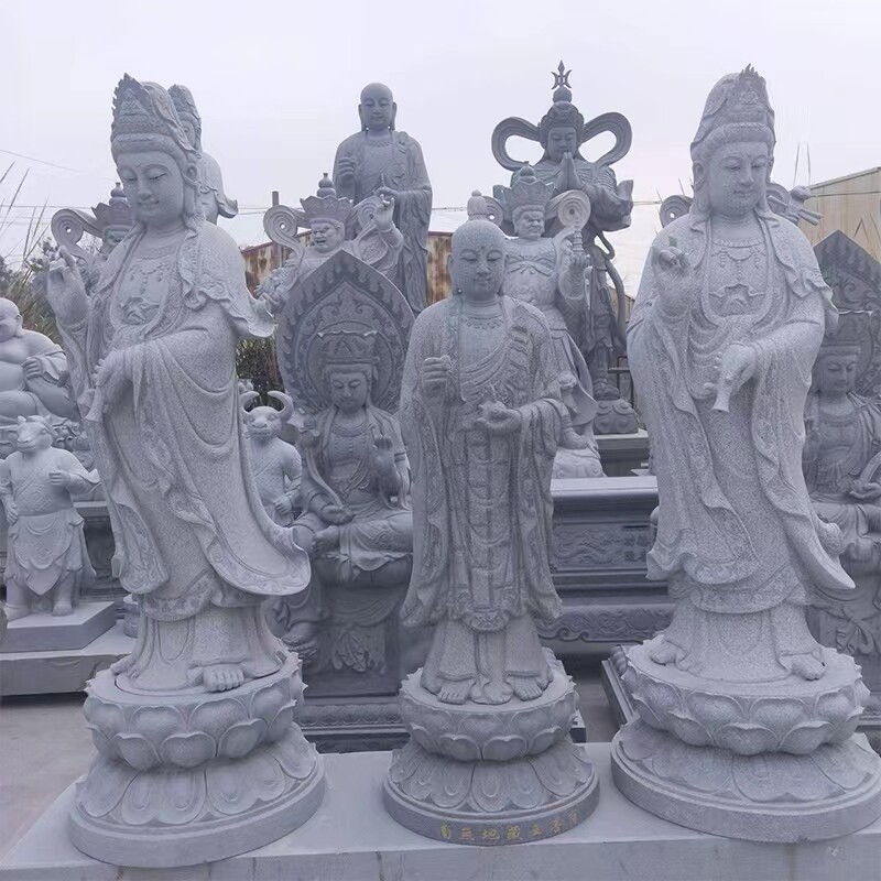 神像石雕汉白玉佛像千手观音 大日如来地藏王观音菩萨 新中式定制