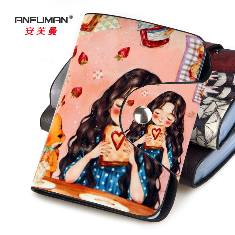 Korean Edition Magnetically shielded Soft leather Small Card package girl Cartoon Cute doll student Card Pack fashion Credit card setsin the Leather/Lady bags/Men's bag, Card package  category - from Buy2taobao.com to provide professional Taobao agent buy service