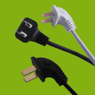 两眼2脚延长连接线 电源线90度7字形插头线二芯纯铜0.75mm平方