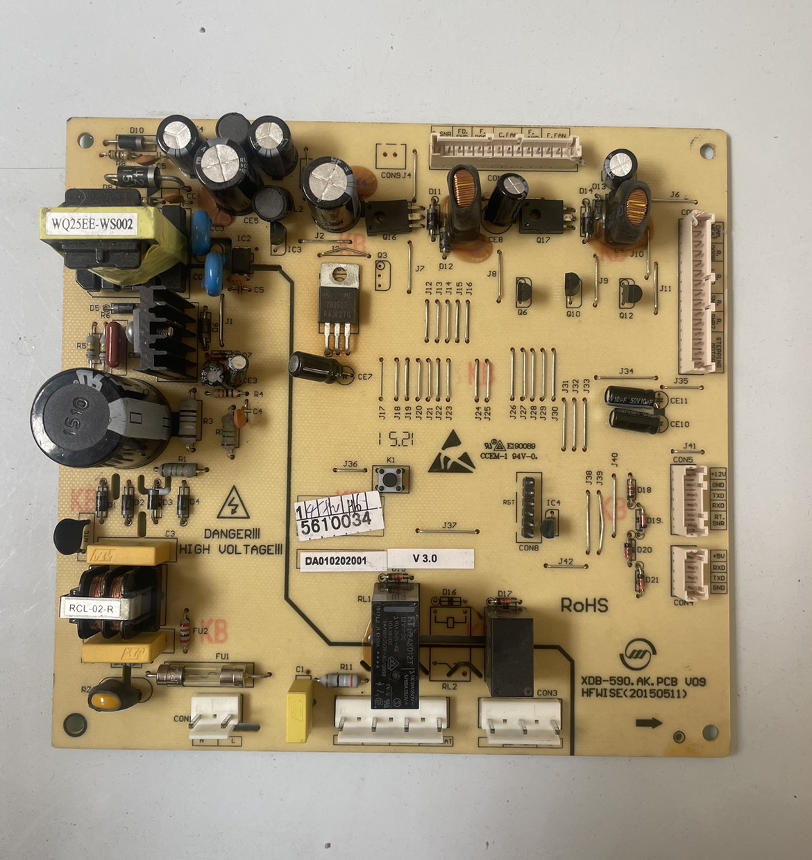美的冰箱BCD-516-603-610电源板主板XDB-590.AK.PCB V07/V08/V09