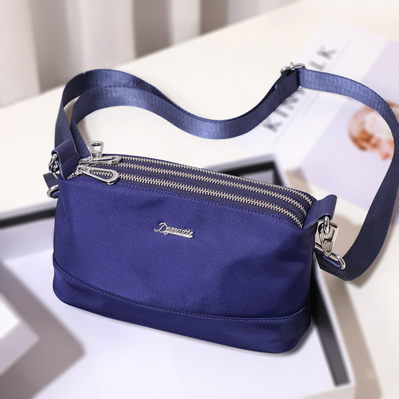 三层斜挎包女2025新款女防水尼龙帆布单肩包女士牛津布手机妈妈包