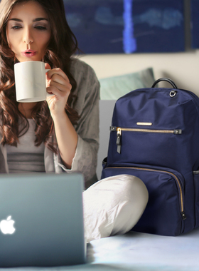 学生书包双肩包女2025新款牛津布防水高级感电脑背包大容量旅行包