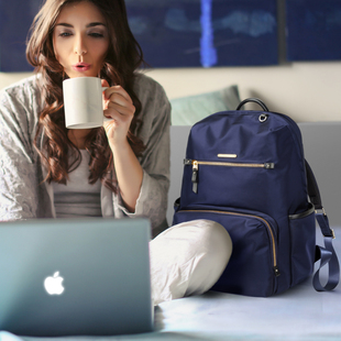 学生书包双肩包女2025新款牛津布防水高级感电脑背包大容量旅行包