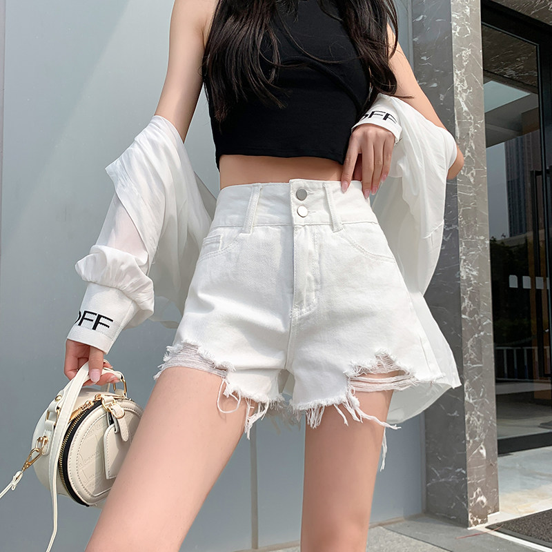 牛仔短裤女2025新款夏高腰阔腿宽松a字显腿美长女人味ins短热裤潮