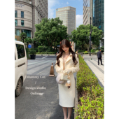 外套半裙套装 双排扣翻领毛呢西装 巴黎罗曼史 MummyCat下蛋喵