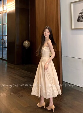 Mummy Cat 下蛋喵【西西里午后】新品纯棉刺绣打揽连衣裙系列