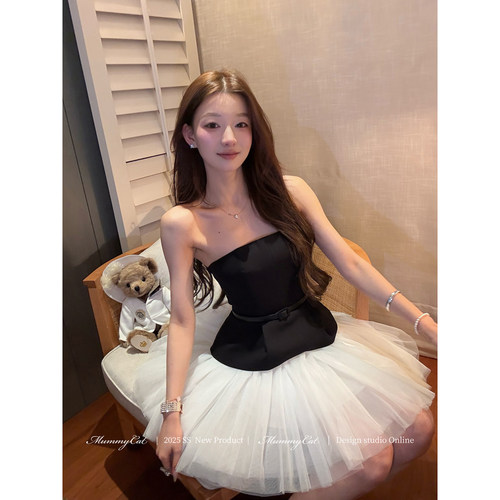 网纱蓬蓬立体层次A摆半身裙短裙