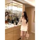 100亚麻灰A字短裙女半身裙裤 Mummy 26新品 自由之诗 Cat下蛋喵