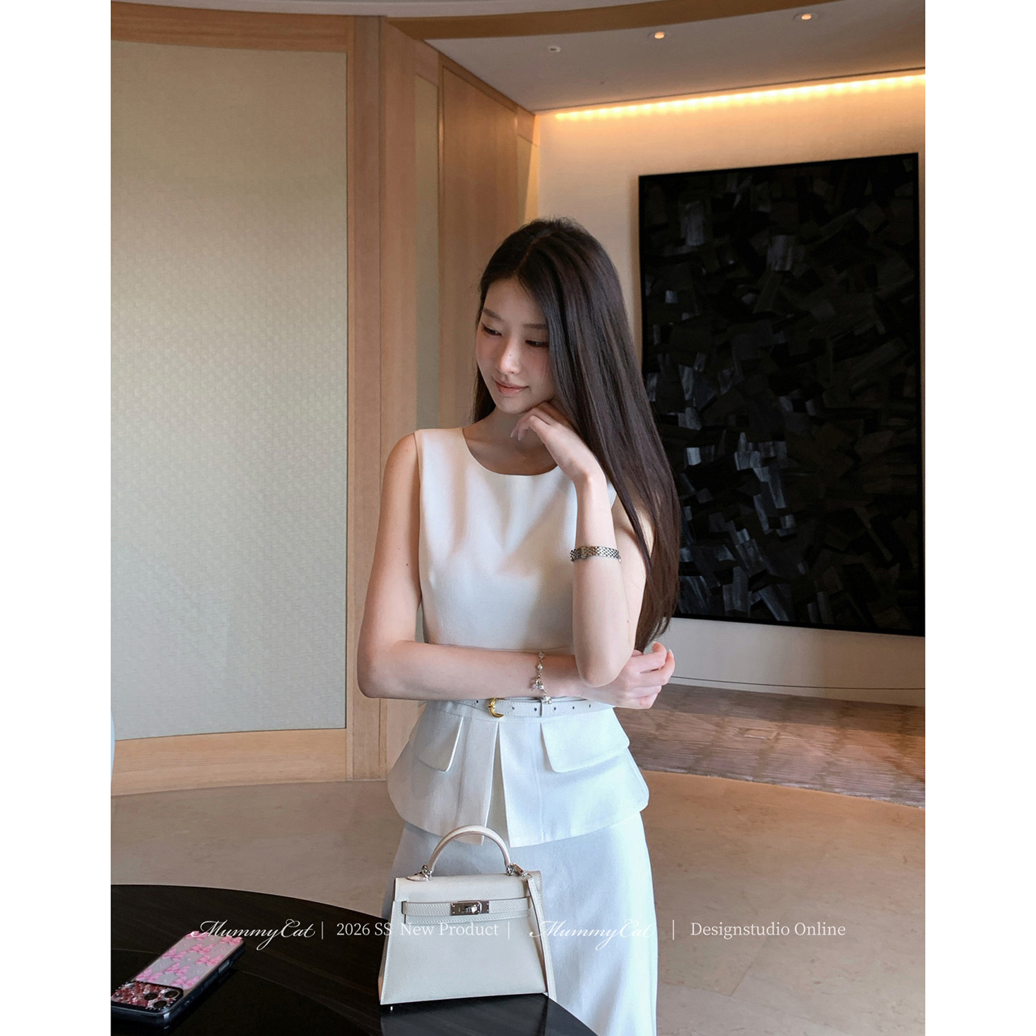 MummyCat下蛋喵【通勤女王】26新品高级职场气质面试正装无袖套装
