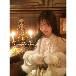 衬衫 复古波点宫廷风木耳边长袖 浪漫波尔卡 MummyCat下蛋喵