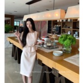 MummyCat下蛋喵 裙 气质人丝内里通勤收腰包臀套装 瑰丽嘉人 无袖