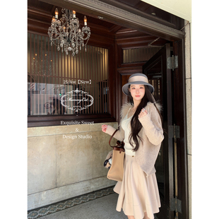 绵羊毛貉子毛领针织开衫 新品 毛衣外套 京洛暖阳 MummyCat下蛋喵