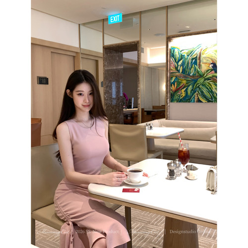 优雅知性包臀鱼尾针织连衣裙