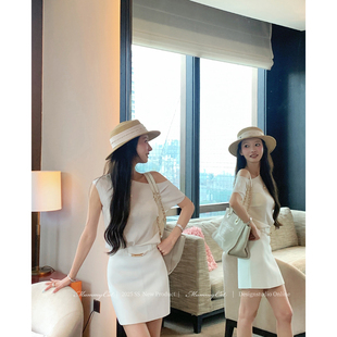 新品 Mummy 白日玫瑰 下蛋喵 老钱百搭弹力包臀针织短半裙 Cat