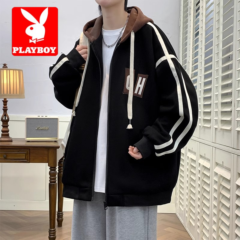 花花公子秋冬季外套男棒球服夹克