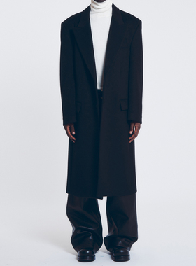 Muro xfamille A/W23PEAKED LAPEL WOOL OVERSIZED羊毛马克西大衣