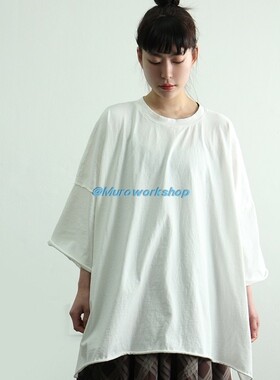 Muro S/S20 over fit cutting half T 纯棉T恤