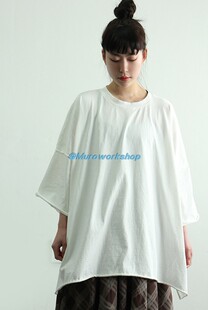 Muro S/S20 over fit cutting half T 纯棉T恤